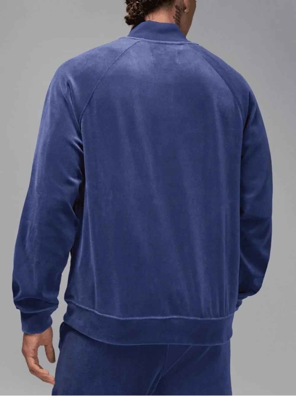NWT Nike Jordan Brooklyn Men's Velour Track Jacket Blue Void Men’s Large